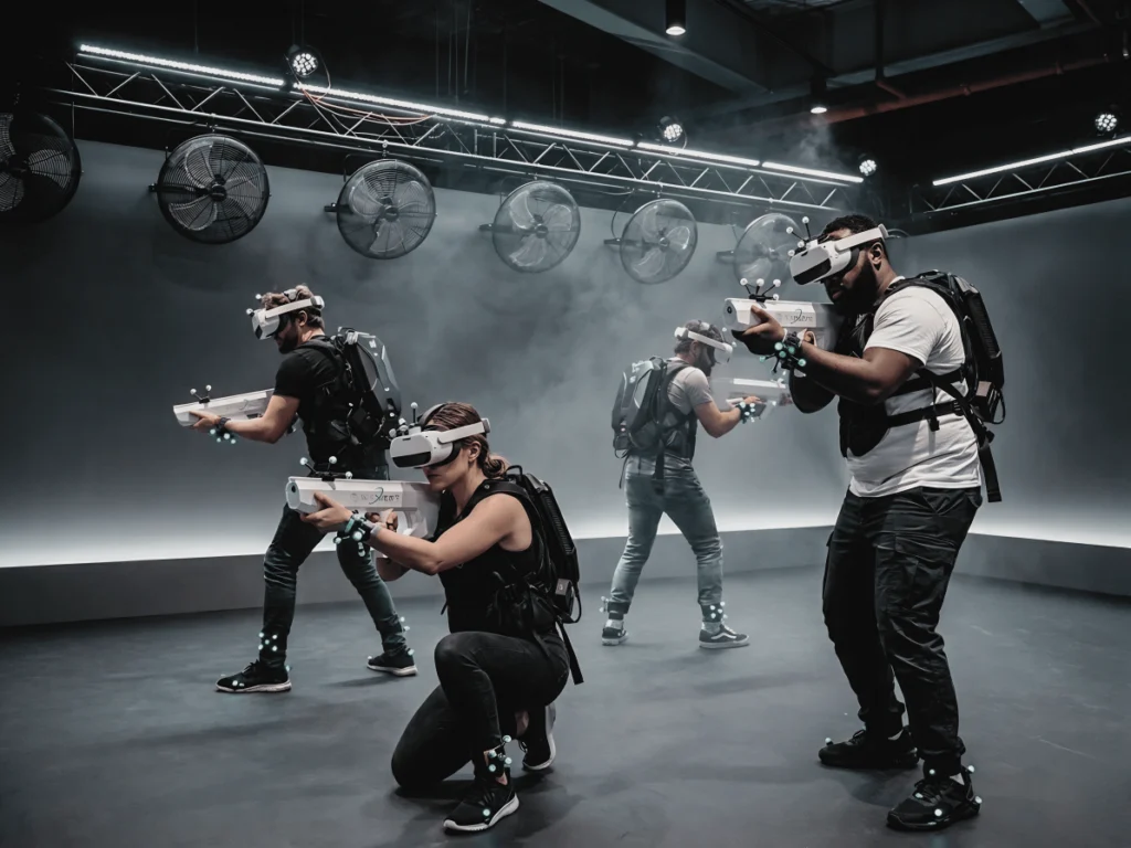 15 VR arena player gun visori